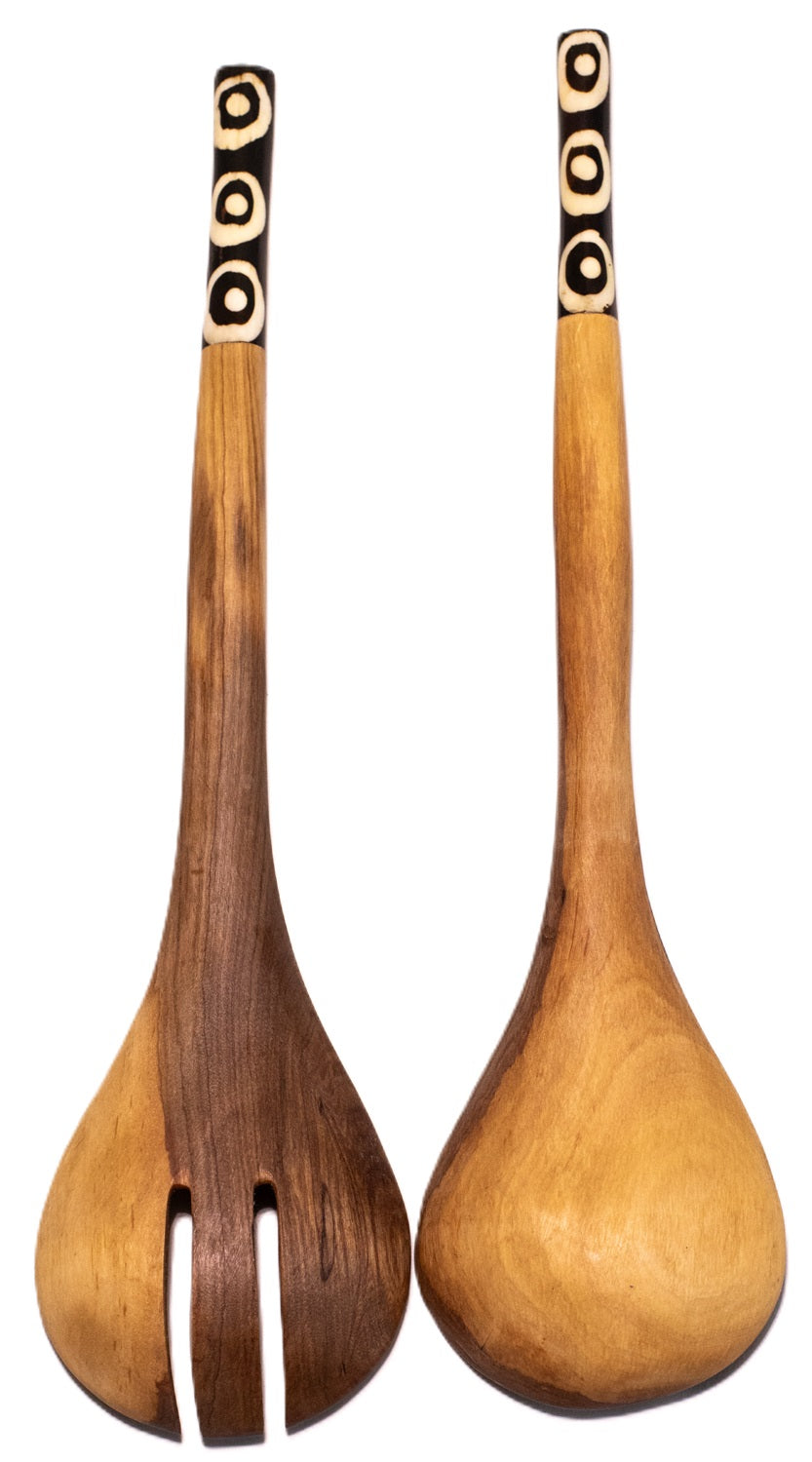 Salatbestik i oliventræ 32cm