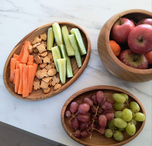 Træfad i egetræ (stor)