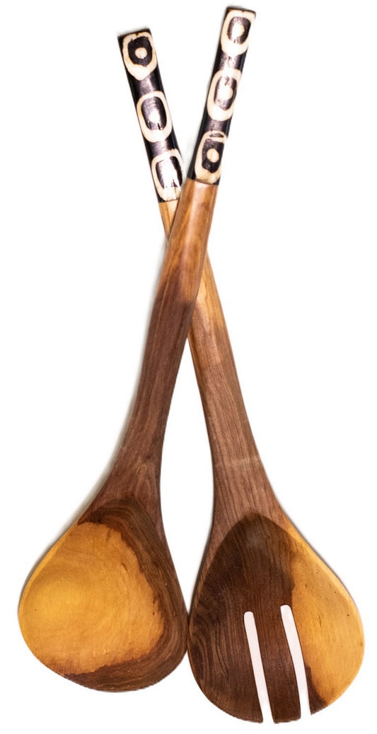 Salatbestik i oliventræ 32cm